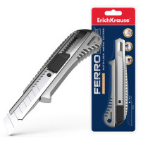 Нож канцелярский 18мм ErichKrause auto-lock металлический арт.19158 (Ст.12/96)