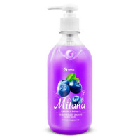 Туалетное мыло-крем 500мл жидкое дозатор Milana черника в йогурте Grass арт.126300 (Ст.15)