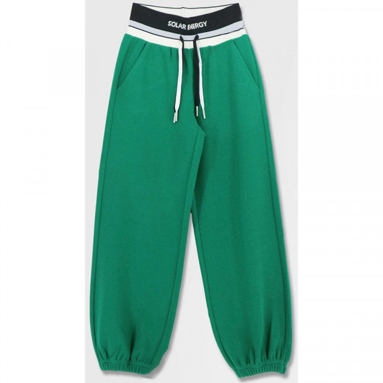 Брюки для девочки  артикул  Deloras 21984 размер 34/134-44/164 цвет зеленый