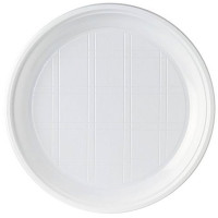 Тарелка пластиковая 1-секционная d-205мм упаковка 10шт.