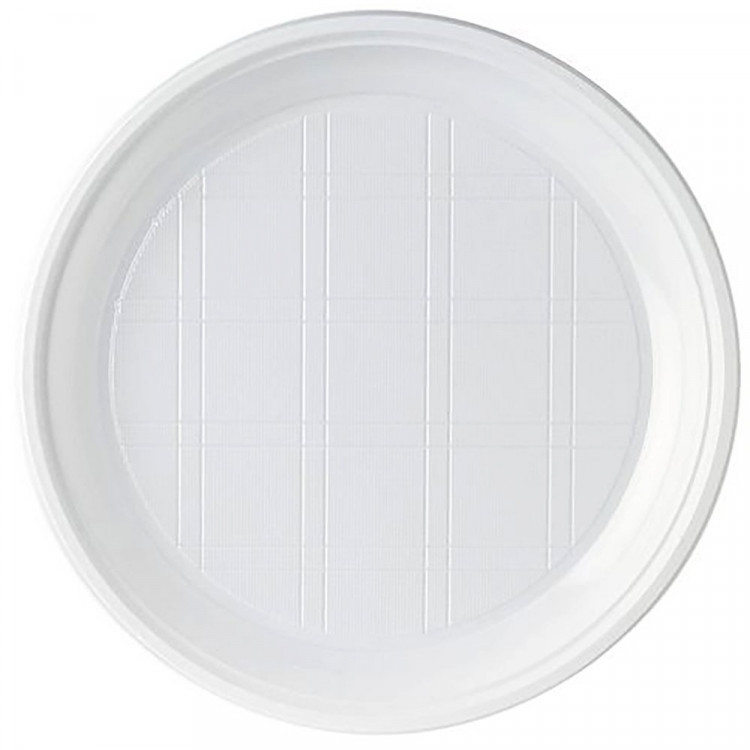 Тарелка пластиковая 1-секционная d-205мм упаковка 10шт.