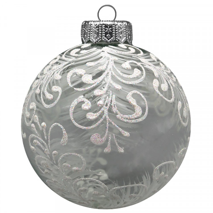 Шар стекло 10см "Воздушный" п/у арт.КУ-100-224248