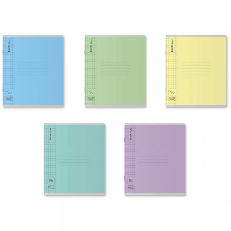 Тетрадь пластиковая обложка  А5 клетка 96 листов (ErichKrause) Классика CoverPrо fizzy асс. арт.56394