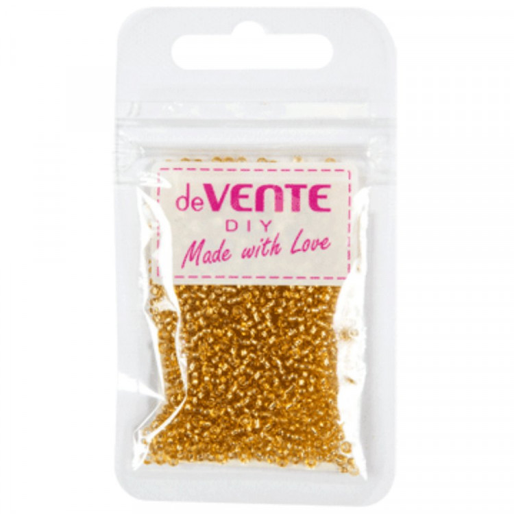 Бисер круглый 2мм 10гр (deVENTE) металлизированный золотистый арт.8001351 Бисер круглый 2мм 10гр (deVENTE) металлизированный золотистый арт.8001351