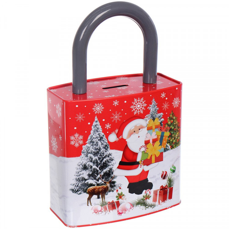 Банка-копилка жестяная "Настроение праздника" 16*9*26см арт.205-655