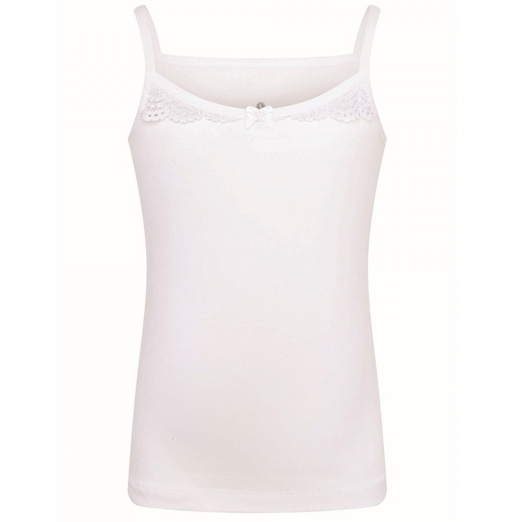 Майка для девочки арт.4510/3 размер 32/122-128 цвет белый 100% х/б