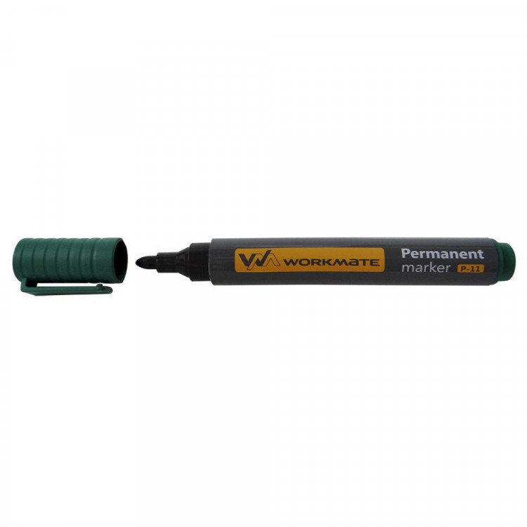 Маркер перманент WorkMate Р-11 круглый 3мм зеленый Р-11 арт.14-1659