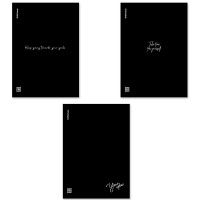 Тетрадь пластиковая обложка  А4 клетка 48 листов (ErichKrause) CoverProBook Words черный арт.61959