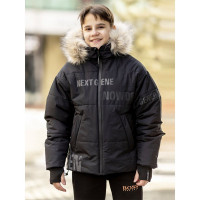 Куртка зимняя для мальчика (БАТИК) арт.Брайт цвет черный