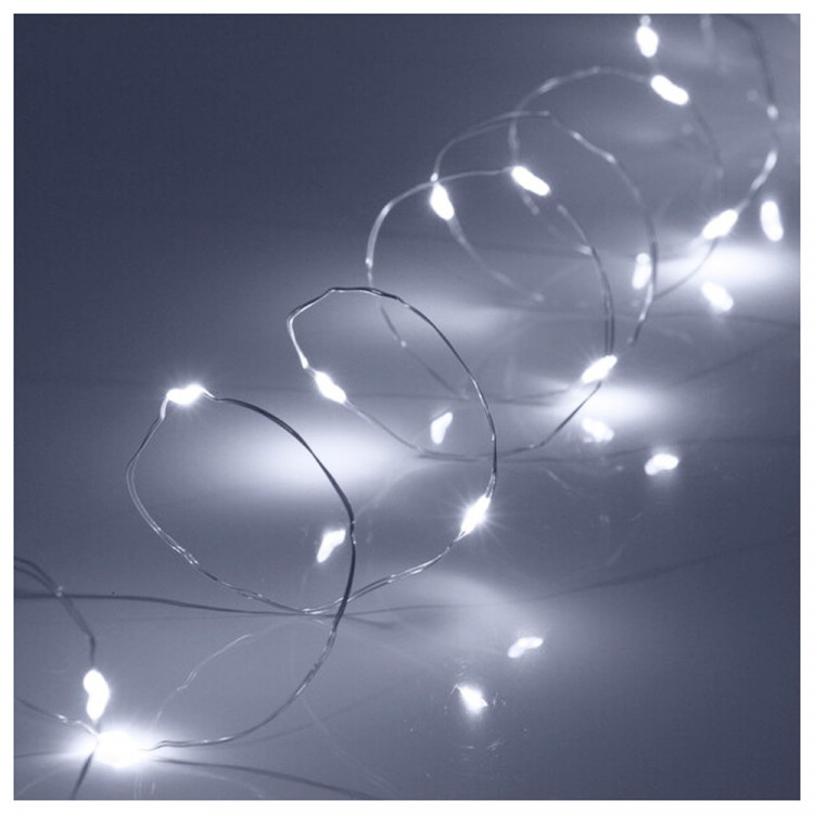 Гирлянда д/дома на батарейках 03м 30LED цв.белый 1реж. арт.183-0199