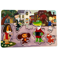 Пазл деревянный Союзмультфильм (Буратино) 28*19 см арт.CHEB-26