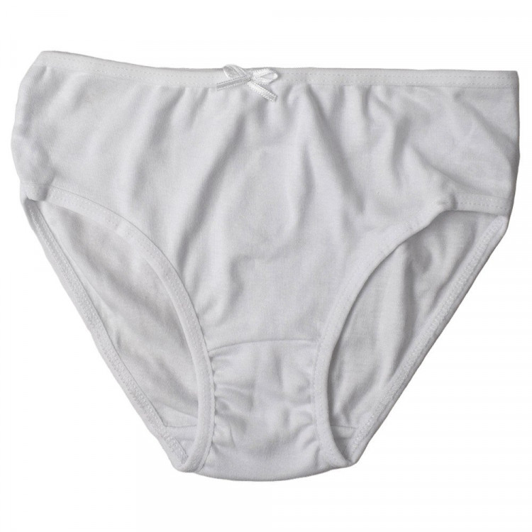 Трусы для девочки арт.4196 размер 36/146-152 (10/11) цвет белый 100% хлопок