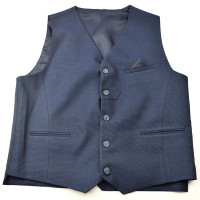 Жилет для мальчика (Praleska) артикул 600128 Сударь размер 30/128-42/164 цвет синий
