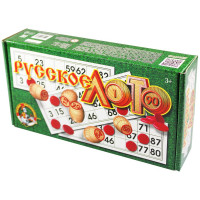 Игра настольная Лото деревянное (ДК) 30,5 х 15,5 х 6,3 см размер бочонков 2,5 см*1,8 см арт.00037