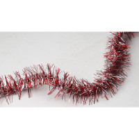 Мишура 7*200см "Фонарик мерцающий" красно-серебряный арт.215-376