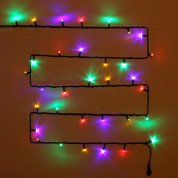 Гирлянда эл.д/улицы точечная 25м 300LED цв.мульти (т.провод) 8реж. (можно соединять) арт.183-749