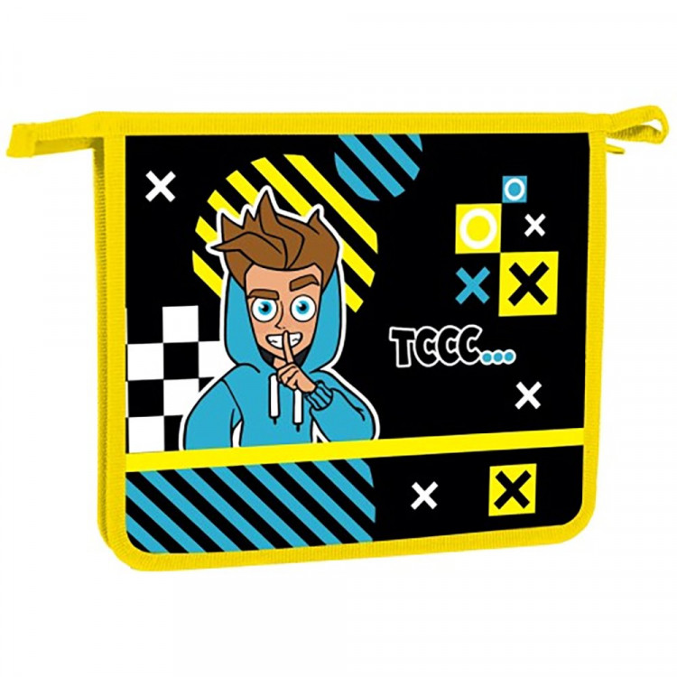 Папка школьная для тетрадей А5 на молнии 1отделение (Hatber) Влад А4 арт.AMc_01001