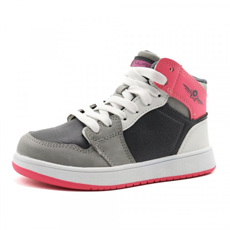 Кеды для девочки (SaiJun) серый верх-искуственная кожа подкладка - искуственная шерсть артикул czz-C6566-3 Кеды для девочки (SaiJun) серый верх-искуственная кожа подкладка - искуственная шерсть артикул czz-C6566-3