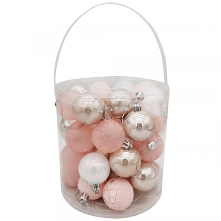 Набор шаров 05см 40шт/наб. "Нежность" цв.белый/розовый арт.95132 Набор шаров 05см 40шт/наб. "Нежность" цв.белый/розовый арт.95132