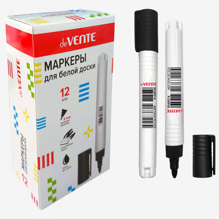 Маркер для доски deVENTE круглый 3мм черный арт.5040514