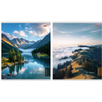 Тетрадь А5 клетка 48 листов на гребне (Profit) Туманные пейзажи арт.48-8613 Тетрадь А5 клетка 48 листов на гребне (Profit) Туманные пейзажи арт.48-8613