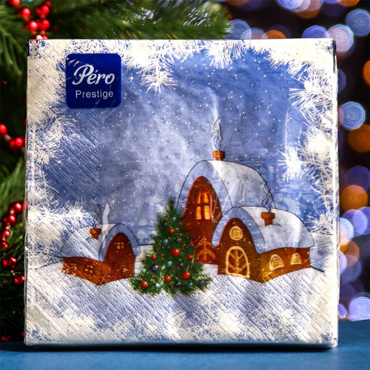 Салфетки бумажные 33*33 "Новогодняя ночь" 20шт арт.12956