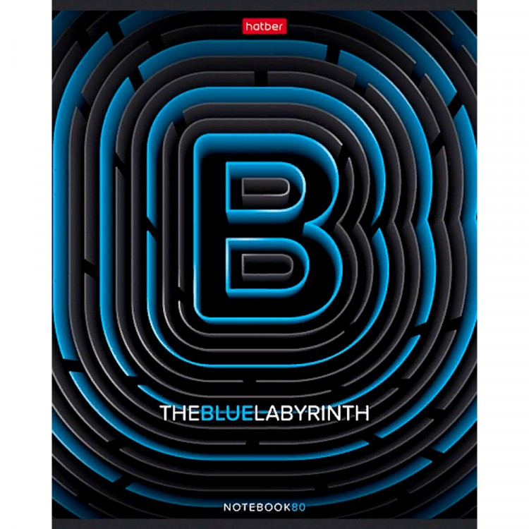 Тетрадь А5 линия 80 листов скоба (Hatber) Лабиринт арт.80Т5вмВ2