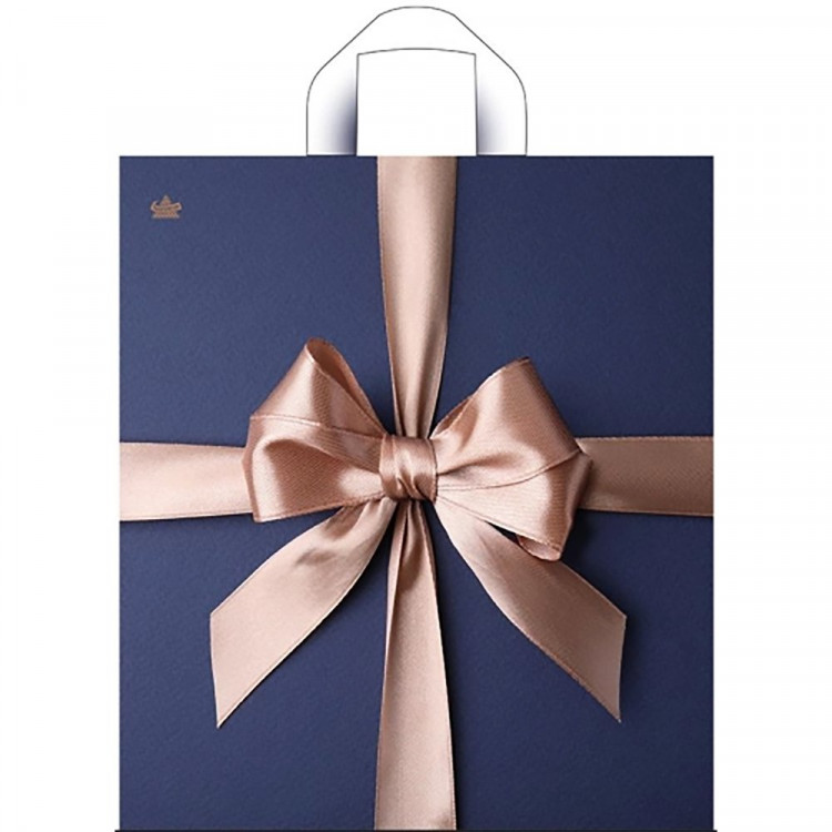 Пакет ПВД с ручкой петля "Бант Мокко" НГ 38*42+6см 37мкм арт.ПТЛ62945