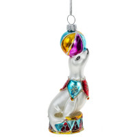 Фигурка на ёлку стекло (серия Коллекция) 13см "Морской котик" арт.794458