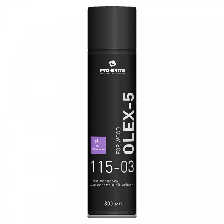 Полироль-пена для деревянной мебели Pro-Brite Olex-5 Professional 300мл аэрозоль арт.115-03 (Ст.20)