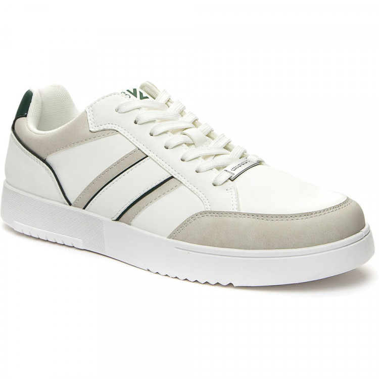 Кроссовки для мальчика (CROSBY) белый/зеленыйй верх-искуственная кожа подкладка-текстиль артикул 447002/02-02