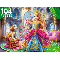 Пазл 104 элемента Веселая принцесса и щенок (РК) арт.УК104-0200 Пазл 104 элемента Веселая принцесса и щенок (РК) арт.УК104-0200