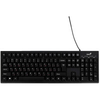 Клавиатура провод. Genius Smart KB-100 классическая раскладная, влагоустойчивая, клавиш 105, провод 1,5 м, USB, черный