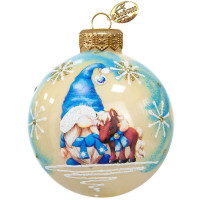 Шар стекло 08см (серия Символ года) "Лошадка с гномиком" п/у арт.КУ-80-254001