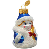 Украшение на ёлку стекло 07см "Снегурочка мини" п/у арт.ФУ-65/1