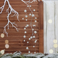 Украшение декор.подвеска "Лиана. Изящный жемчуг" 22см цв.белый арт.259-143