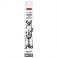 Набор карандашей чернографитных 4 штуки в наборе (Hatber) H HB HB B арт.BL_071085