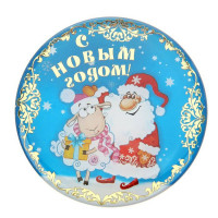 юМагнит СИМВОЛ ГОДА "Люся и Дед Мороз" 6*6см арт.240519