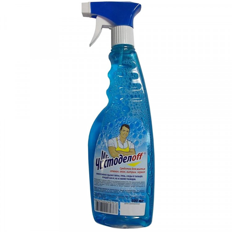 Чистящее средство для стекол 500мл Mr.Чистоделоff с курком Свежесть СВЗХ