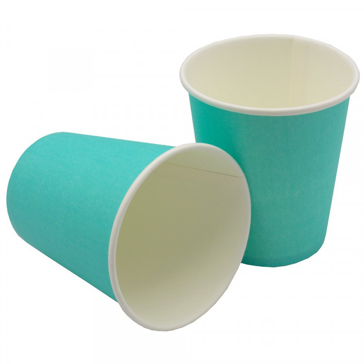 Стакан бумажный 200/260мл бирюзовый(тиффани) 50шт в упаковке