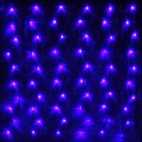 Гирлянда эл. д/дома сетка 1,5*1,5м 120LED цв.синий (св.провод) 8реж IP-20 арт.183-402