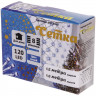 Гирлянда эл. д/дома сетка 1,5*1,5м 120LED цв.синий (св.провод) 8реж IP-20 арт.183-402