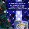 Гирлянда эл. д/дома сетка 1,5*1,5м 120LED цв.синий (св.провод) 8реж IP-20 арт.183-402