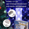 Гирлянда эл. д/дома сетка 1,5*1,5м 120LED цв.синий (св.провод) 8реж IP-20 арт.183-402