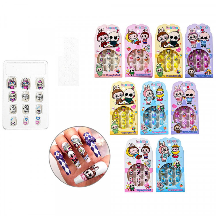 Ногти накладные (Mazari) Зубастик 12 штук ассорти арт.M-20636