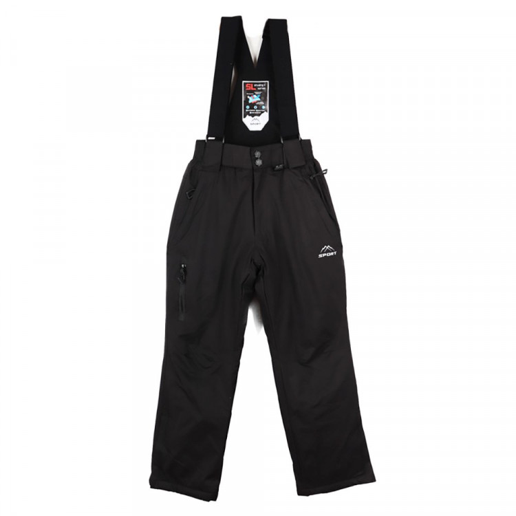 Брюки утепленные для мальчика (SPORT) арт.eks-QQ2324-1 размер 30/122-38/146 цвет черный