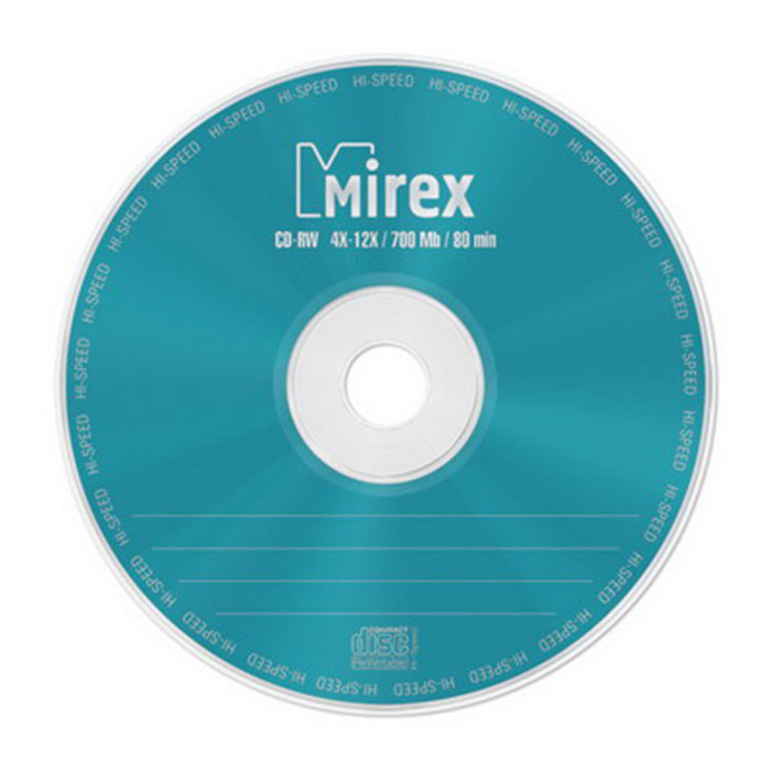 Диск  CD-RW Mirex 700Мб 12x Slim Case (ст.5) штука