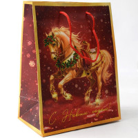 Пакет подароч. бумаж. 18*23см "Конь" арт.95683FE