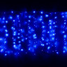 Гирлянда электрическая уличная занавес Дождь 1,5*2,5м 360LED цвет синий (светлый провод) арт.200-018