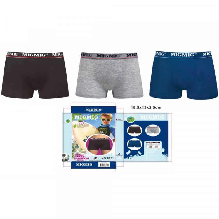 Боксеры для мальчика арт.6051 хлопок 60%, полиэстер 35%, эластан 5% цвет ассорти